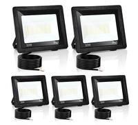 Yakimz 5 projecteurs LED d'extérieur, 30W super lumineux projecteur d'éclairage extérieur, 3 températures de couleur réglables, IP66, angle de faisceau 120° Projecteur pour cour, garage, jardin
