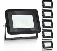 Yakimz 5x 20W LED Projecteur LED étanche Projecteur extérieur Lampe de sécurité extérieure pour jardin garage Blanc froid