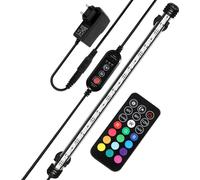 Yakimz 63cm Lampe LED pour aquarium Réservoir lumineux Éclairage sous-marin Dimmable 3 modes d'éclairage avec minuterie,avec télécommandes,IP67