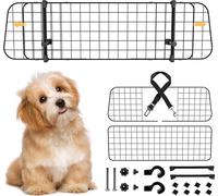 Yakimz barrière pour chien voiture avec petits animaux fonctionne réglable de 90-145 cm Prendre 3 fils barbelés noir
