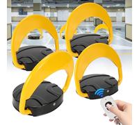 Yakimz Barrières de stationnement avec télécommande, Barrières de stationnement télécommandées, Gardiens de stationnement automatiques avec fonctions d’alarme, Anticollision à 180°, Poteaux pliants