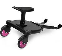 Yakimz Buggy Board avec siège Kiddy Board Marchepied universel Marchepied 360°Deux roues Design Poussette Accessoires Pédale auxiliaire Rose
