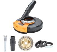 Yakimz Capot d'aspiration sans poussière 125mm/5inch Capot de protection anti-poussière pour meuleuse d'angle Universal Fanztool