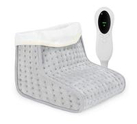 Yakimz Chauffe-pieds électrique | Chauffage électrique des pieds avec 6 niveaux de température et minuterie de 90 minutes | Protection contre la surchauffe | Arrêt automatique | Lavable gris
