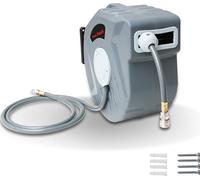 Yakimz Dévidoir de tuyau automatique Tuyau d'air comprimé 1/4" Raccord rapide Pression de travail max. 20M 18 Bar