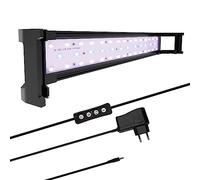 Yakimz Eclairage LED pour aquarium, Lampe d'éclairage pour aquarium 16W Lumière blanche bleue Lampe d'aquarium avec support réglable pour aquariums d'eau douce de 50-65cm