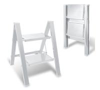 Yakimz Escabeau, 2 marches Échelle pliante en aluminium, échelle de sécurité avec large pédale antidérapante, légère, pour ménage, bureau, étagère de stockage portable, peinture et pots de fleurs