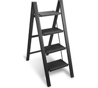Yakimz escabeau escabeau pliant 4 marches noir alu marchepied pliant