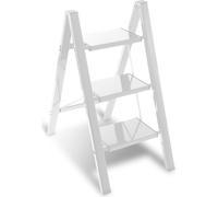Yakimz Escabeau pliant 3 marches Argent Escabeau escabeau Alu Marchepied pliant