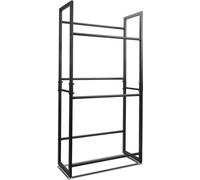 Yakimz Étagère pour caisses de boissons Étagère pour caisses de bière Étagère pour boissons pour 6 caisses Cuisine Garde-manger Garag Noir 71x30x140cm