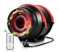 Yakimz Extracteur d'Air de Fumée avec Télécommande 150 mm, 2 Vitesses, Ventilateur de Canal en Ligne, 540 m³/h, pour Cuisine, Salle de Bain, Serre