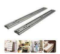 Yakimz Glissières de tiroir Extension totale 45mm Extension lourde Extension télescopique Glissière à billes 250mm 2 pièces