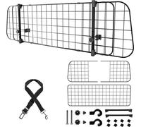 Yakimz grille pour chien grille de séparation pour voiture grille universelle pour chien Prendre 3 fils barbelés réglable de 90-145 cm noir