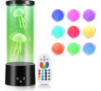 Yakimz LED Méduse Veilleuse Lampe Lave Lampe de Table Chambre Créative RGB Artificielle
