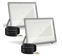 Yakimz LED Projecteurs extérieur 150W - 2x Spots LED d'extérieur 14850lm - 6000K blanc froid - Étanche IP65 - éclairage de sécurité Pour atelier, terrain de sport (pas de prise)