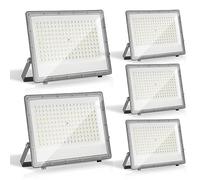 Yakimz Lot de 5 projecteurs d'extérieur LED 150W - 14850lm Spots LED extérieur- Super lumineux - 6000K éclairage de sécurité Blanc froid - IP65 - Pour jardin, garage, hôtel, décoration (pas de fiche)