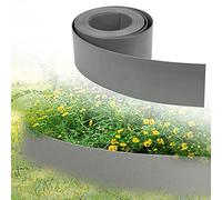 Yakimz M-CT7295-1 - Bordure de pelouse - Bordure de jardin - Bordure élastique en plastique - Bordure profilée - Pour chemins de jardin - Longueur : 25 m - Hauteur : 12,5 cm - Gris