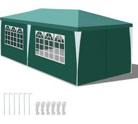 Yakimz Pavillon de jardin avec 3 panneaux latéraux amovibles portable étanche avec de grandes fenêtres et des tubes en spirale tente tente de fête , pour les fêtes mariages camping