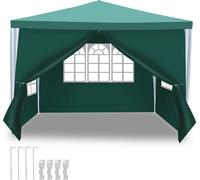 Yakimz Pavillon de jardin avec 3 panneaux latéraux amovibles portable étanche avec de grandes fenêtres et des tubes en spirale tente tente de fête , pour les fêtes mariages camping