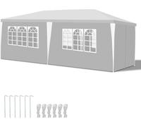 Yakimz Pavillon de jardin avec 3 panneaux latéraux amovibles portable étanche avec de grandes fenêtres et des tubes en spirale tente tente de fête , pour les fêtes mariages camping