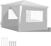 Yakimz Pavillon de jardin avec 3 panneaux latéraux amovibles portable étanche avec de grandes fenêtres et des tubes en spirale tente tente de fête , pour les fêtes mariages camping