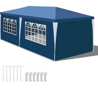 Yakimz Pavillon de jardin avec 3 panneaux latéraux amovibles tente de réception portable étanche avec tubes en spirale et grandes fenêtres, pour les fêtes mariages camping