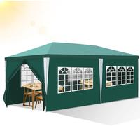 Yakimz Pavillon de jardin avec 3 panneaux latéraux amovibles tente de réception portable étanche avec tubes en spirale et grandes fenêtres, pour les fêtes mariages camping
