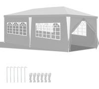 Yakimz Pavillon de jardin avec 3 panneaux latéraux amovibles tente de réception portable étanche avec tubes en spirale et grandes fenêtres, pour les fêtes mariages camping