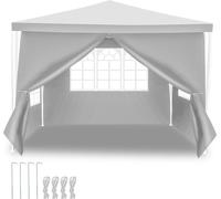 Yakimz Pavillon Réceptions de mariage Tente de réception PE Facile à monter 3x3m Blanc