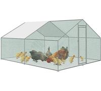 Yakimz Poulailler Poulailler 3x4x2m Enclos XXL avec serrure Enclos extérieur Acier galvanisé Petit poulailler Enclos pour petits animaux Poulailler pour volailles