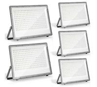 Yakimz Projecteur LED 200W, Spot LED d'extérieur 5x, Étanche IP66, Éclairage de sécurité extérieur, 19800 lm - Super lumineux 6000 K - Blanc froid - Pour arbre - Lampe à gazon (pas de fiche)
