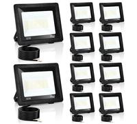 Yakimz Projecteur LED d'extérieur 30W 10, Projecteur LED super lumineux, 3 températures de couleur réglables, angle de faisceau 120°, IP66 étanche LED mural, Projecteur pour terrasse terrain de sport