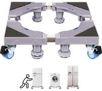 Yakimz Socle réglable pour machine à laver Socle réglable pour machine à laver Socle pour machine à laver 8 pieds+4 roues
