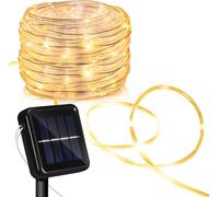 Yakimz Solar Tuyau lumineux LED Tuyau lumineux Chaîne lumineuse extérieure Filet lumineux blanc chaud 30M