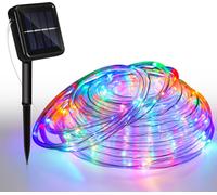 Yakimz Solar Tuyau lumineux LED Tuyau lumineux Chaîne lumineuse extérieure Filet lumineux RGB 30M