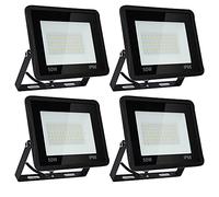 Yakimz spots LED d'extérieur 50W 6000K 4250lm Blanc froid Applique murale LED Projecteur d'extérieur Super lumineux IP66 Eclairage de Sécurité pour cour, garage, jardin, 4 pièces