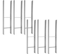 Yakimz support de poteau en H Ancrage de poteau 600mm de longueur Durable Poteau Ancrage en H Prêt Poteau en bois carré Pied de colonne, pour abris de voiture Poteaux Tours sauvages Clôtures Pergola 1