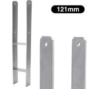 Yakimz support de poteau en H Ancrage de poteau 600mm de longueur Durable Poteau Ancrage en H Prêt Poteau en bois carré Pied de colonne, pour abris de voiture Poteaux Tours sauvages Clôtures Pergola 1