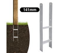 Yakimz support de poteau en H Ancrage de poteau 600mm de longueur Durable Poteau Ancrage en H Prêt Poteau en bois carré Pied de colonne, pour abris de voiture Poteaux Tours sauvages Clôtures Pergola 1