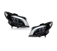 YAKISA Ensemble Phares Avant Pour Benz Pour Metris 2016-2022 4 Portes Kit Complet Phares Avant À LED Avec Animation Feux Jour (DRL) Accessoires Inclus Phare Avant