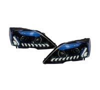YAKISA Ensemble Phares Avant Pour CRV Pour CR-V 2007-2011 Phare LED Phares DRL Clignotants Faisceau De Route Angel Eye Projecteur Lentille Feux Avant