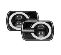 YAKISA Ensemble Phares Avant Pour GMC Pour Savana 1500 2500 3500 K2500 Pour Suburban Phare LED Rectangulaire De 5 X 7 Pouces Avec Éclairage DRL Haut/bas Feux Avant