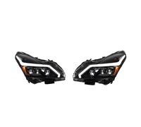 YAKISA Ensemble Phares Avant Pour Infiniti G37 Q60 2DR Coupé 2008-2015 Phares LED Phares DRL Clignotants Faisceau De Route Projecteur Angel Eye Feux Avant(Black)
