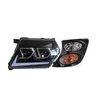 YAKISA Ensemble Phares Avant Pour Nissan Pour Patrol Y61 1999-2003 Phare LED Phares DRL Clignotants Faisceau De Route Angel Eye Projecteur Lentille Feux Avant