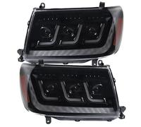 YAKISA Ensemble Phares Avant Pour Toyota Pour Land Pour Cruiser LC100 1998-2007 2 Pièces LED De Voiture DRL Clignotant Feux De Route Projecteur Angel Eye Feux Avant