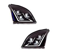 YAKISA Ensemble Phares Avant Pour Toyota Pour Prado LC120 2003-2009 Phares LED Phares DRL Clignotants Faisceau De Route Angel Eye Projecteur Lentille Feux Avant