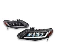 YAKISA Phare Principal Pour Civic 8th Gen Phare 2006-2011 Modifié DRL Dynamique Clignotant Phare LED Auto Accessoires Voiture Phare Avant Voiture Ensemble