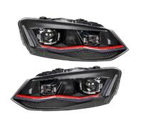 YAKISA Phare Principal Pour Vw Pour POLO 2010-2018 Lumière LED Série Entière Appropriée Avec Feux De Jour Phares De Voiture Phare Avant Voiture Ensemble(H*7)