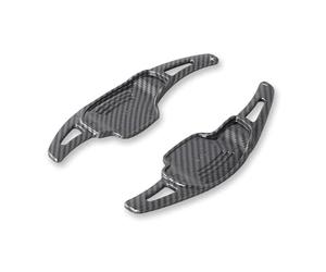 YAKISA pour Cadillac CT6 pour XT5 2016-2019 ABS Palettes De Changement De Volant Décoration Garniture Palettes Manettes De Vitesse Palettes Vitesse(Carbon Black)
