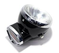 YAKISA Unités Phares Moto Ensemble Coque Lampe Pour DAX Pour Girafe Pour Jincheng 70 Compteur Rouge Jaune Bleu Vert Blanc Noir Boîtier Phare Moto Blocs Optiques Moto(Black)